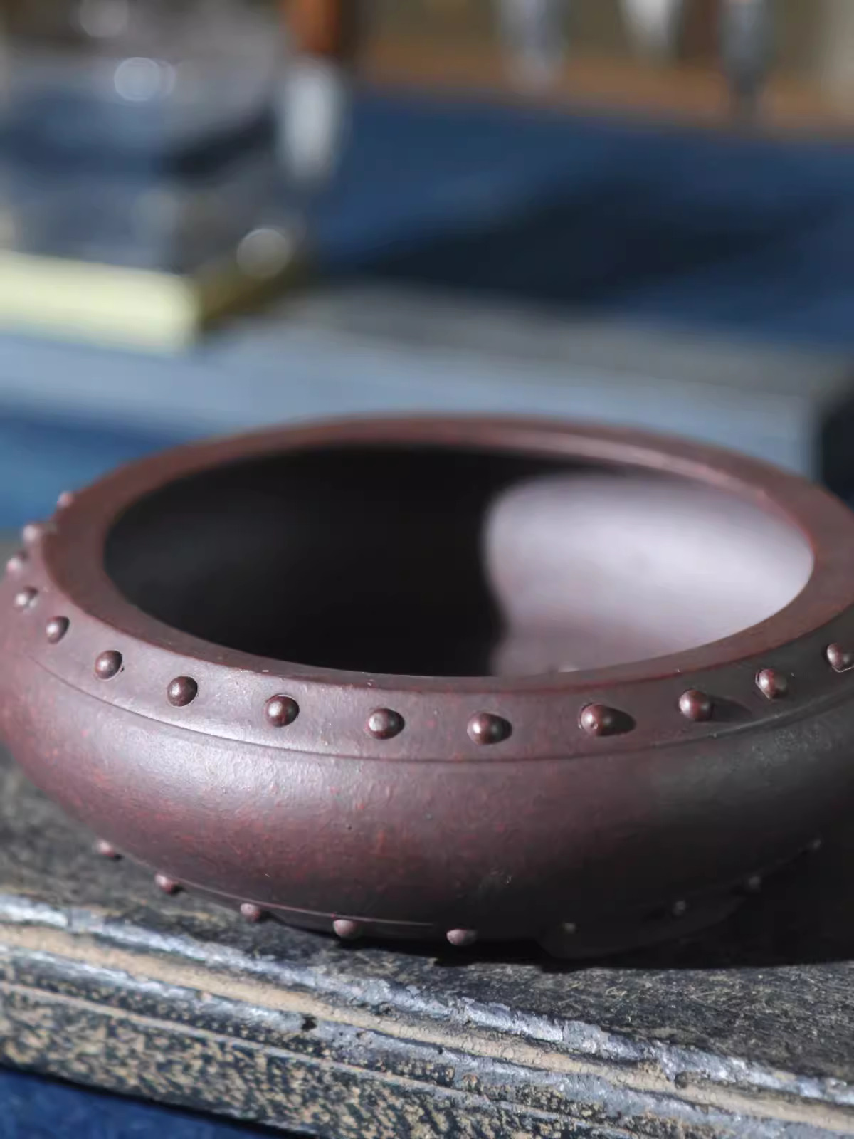 Bonsai Repotting Mat - Ceramic Circle Bonsai Pot, Made by