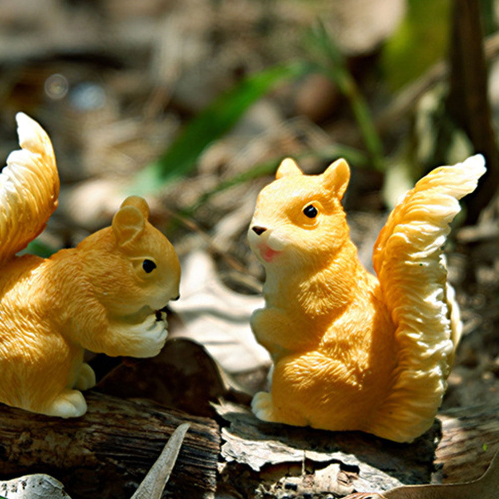 4Pcs Cute Miniature Squirrel R - đánh giá và giá Bonsai Garden Display