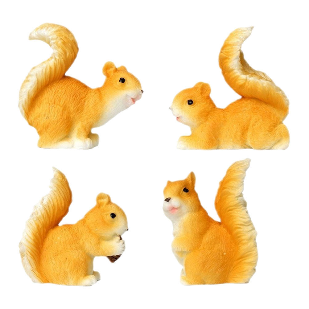 4Pcs Cute Miniature Squirrel R - đánh giá và giá Bonsai Garden Display