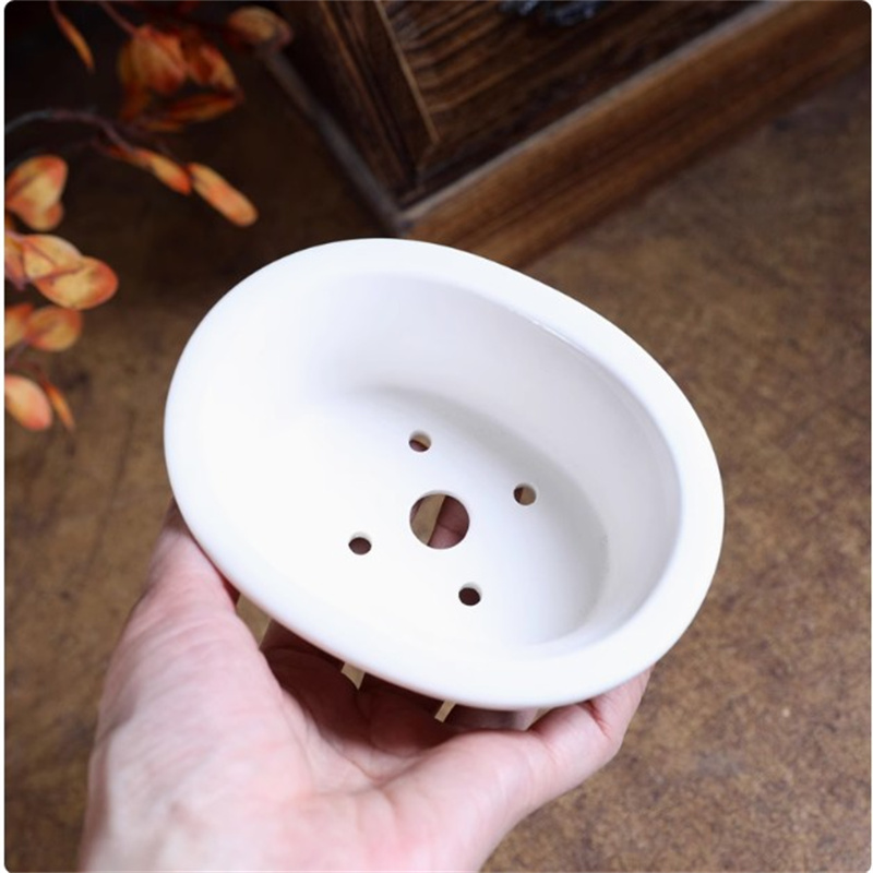 Porcelain White Oval Bonsai Po - đánh giá và giá Bonsai Repotting Mat