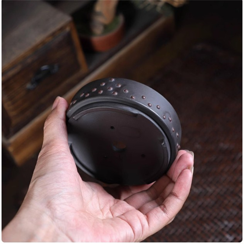 Ceramic Round Bonsai Pot, Drum - đánh giá và giá Bonsai Repotting Mat