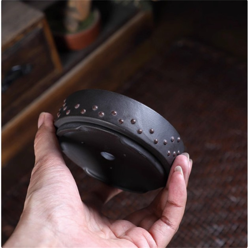 Ceramic Round Bonsai Pot, Drum - đánh giá và giá Bonsai Repotting Mat
