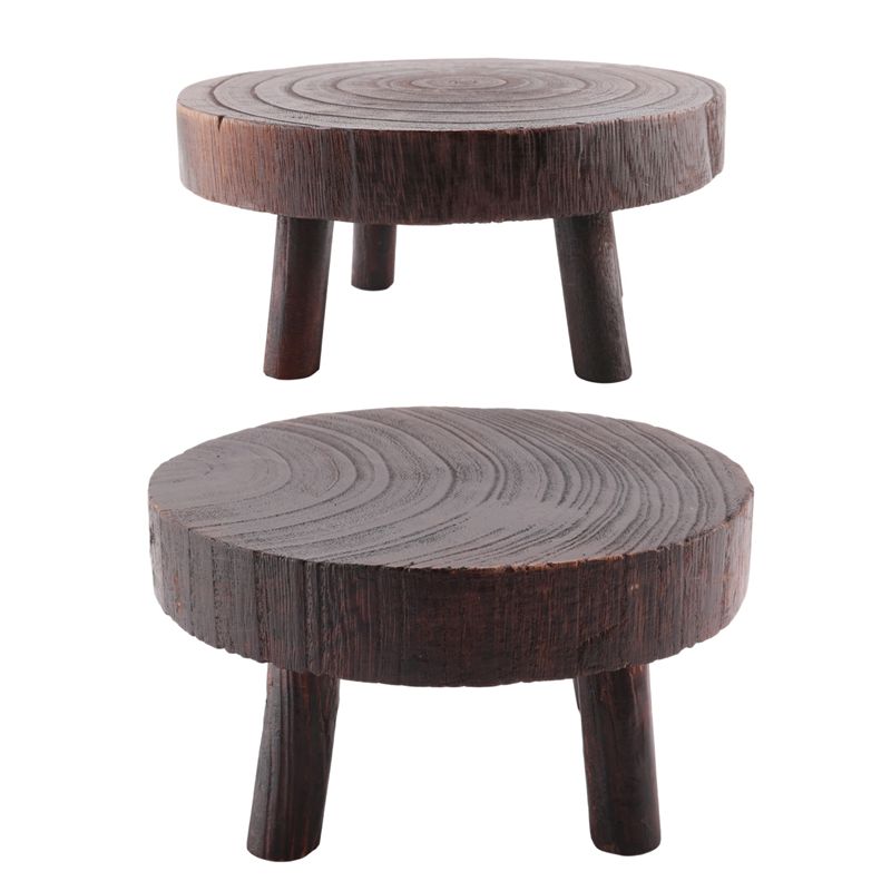 ABHU 2Pcs Mini Wooden Stool Fl - đánh giá và giá Bonsai Garden Display