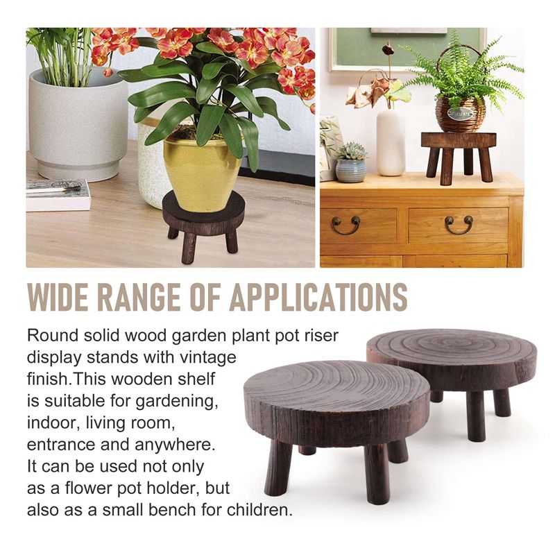 ABHU 2Pcs Mini Wooden Stool Fl - đánh giá và giá Bonsai Garden Display