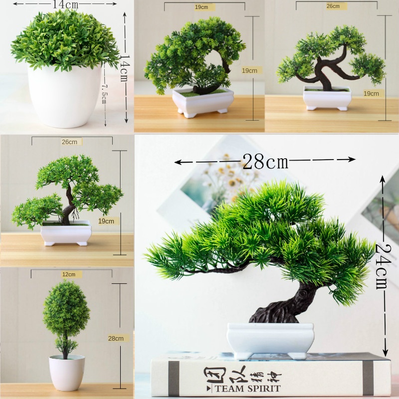 New Green Artificial Plants Bo - đánh giá và giá Bonsai Garden Sushi